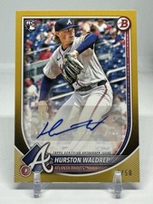 2025 Bowman MLB Baseball Hurston Waldrep Gold  Auto /50 Rookie RC #PRV-HW Braves