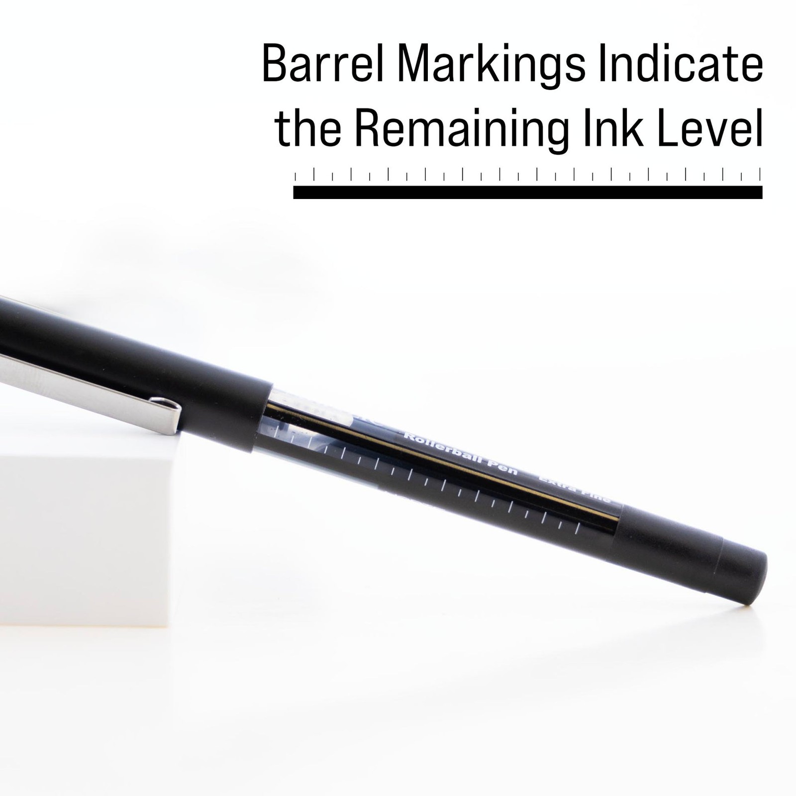 BAZIC Norte Black Needle-Tip Rollerball Pen (3/Pack), pack of 24