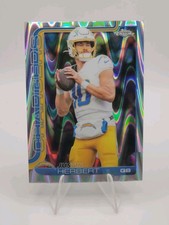 2025 Topps Chrome Football Justin Herbert RayWave Refractor Los Angeles Chargers