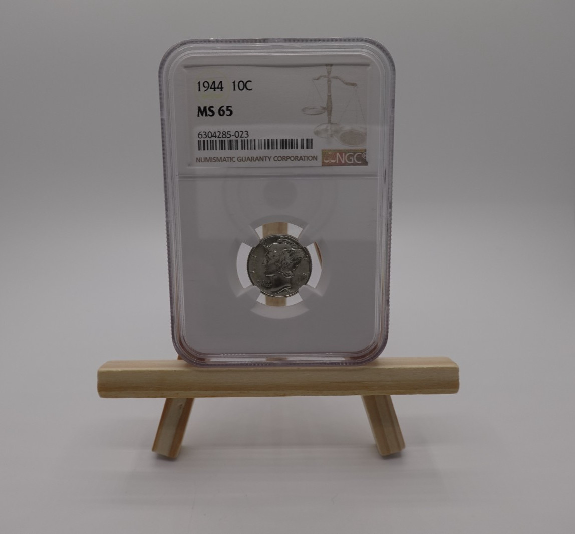 1944 Mercury Dime 10c NGC MS65
