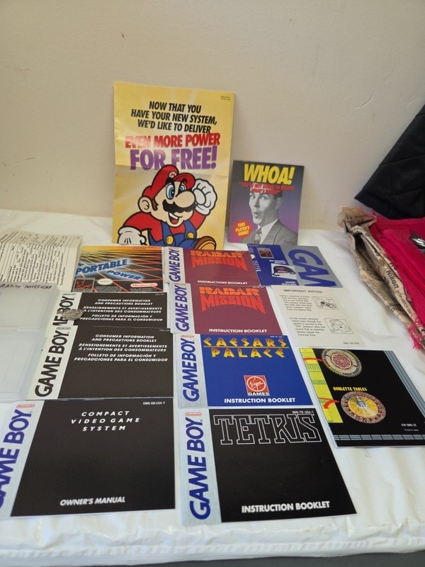 Vintage Nintendo Game Manual Lot Game Boy Tetris Radar Mission Caesars 