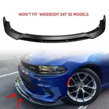 For Dodge Charger 15-23 SRT GT R/T Matte Black Front Bumper Splitter Spoiler Lip