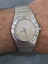 Vintage Uhr OMEGA Constellation Quartz Stahl Armbanduhr Herren Watch