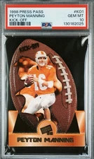 PSA 10 Peyton Manning 1998 Press Pass Kick Off UT Tennessee Colts Rookie Year