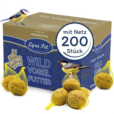 200 Ganzjahresknödel mit Netz à 90 g = 18 kg Meisenknödel Vogelfutter Lyra Pet 