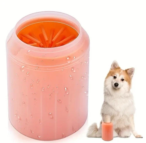 Haustier Pfotenreiniger Hunde Fuß Wäsche von Tierpfoten Reiniger Orange