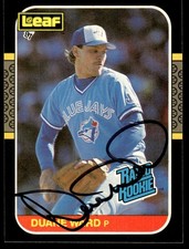 1987 Leaf Duane Ward Rookie Auto Toronto Blue Jays #45 RC Card Signed. rookie card picture