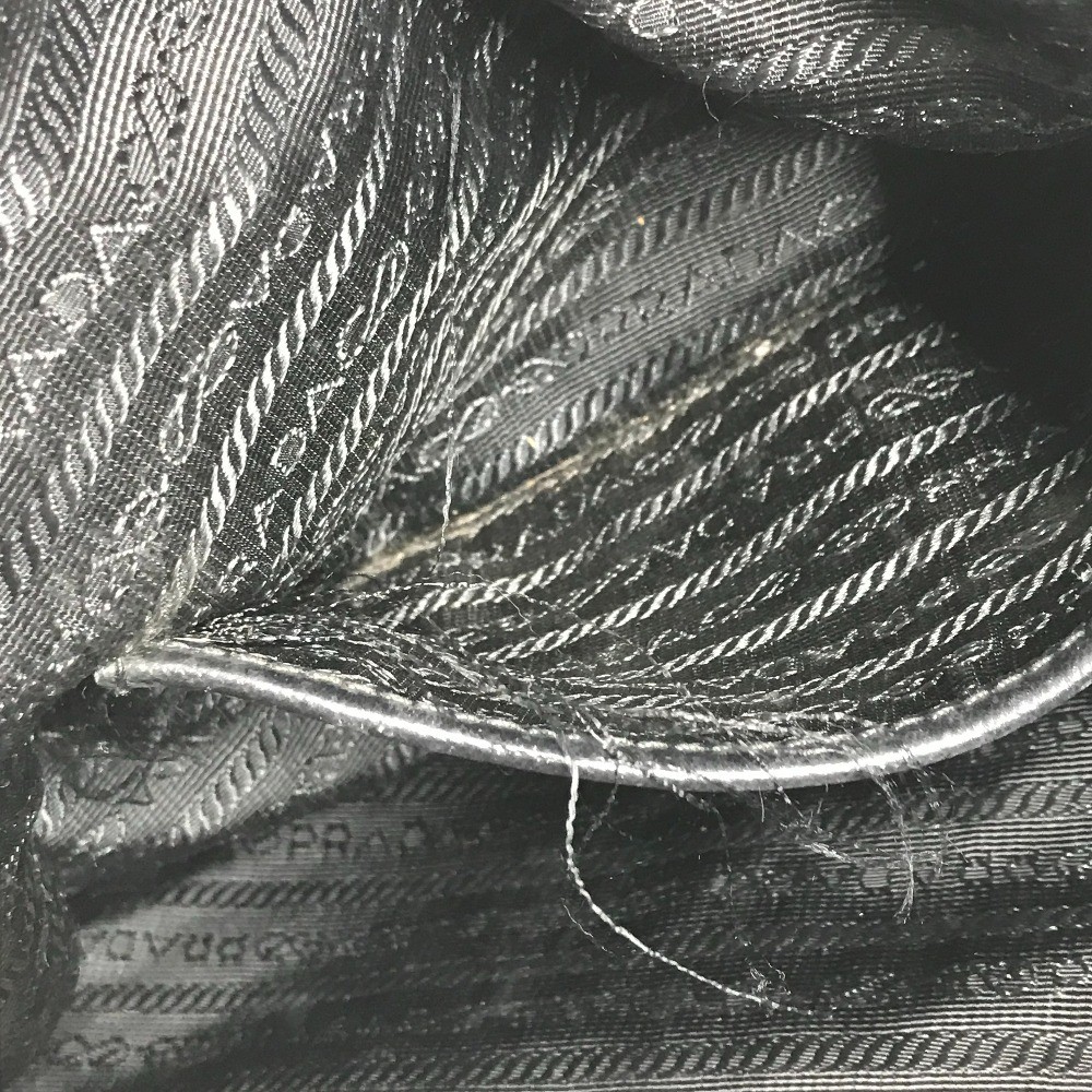 PRADA Flower pattern triangle logo Handbag Should… - image 16