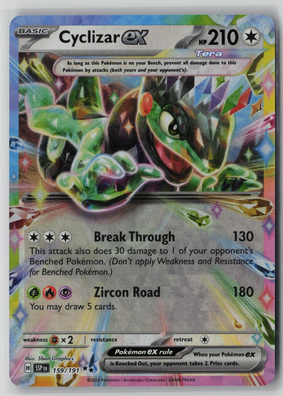 Cyclizar ex 159/191 Double Rare Surging Sparks Holo Near Mint AU1