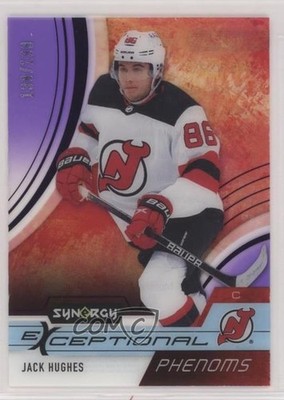 2021 Upper Deck Synergy Exceptional Phenoms Purple /199 Jack Hughes #EP-JH 0nr3