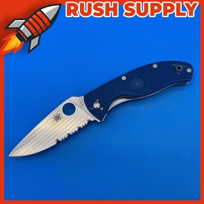 New Spyderco Tenacious Liner Lock Blue FRN Combination Edge S35VN - C122PSBL