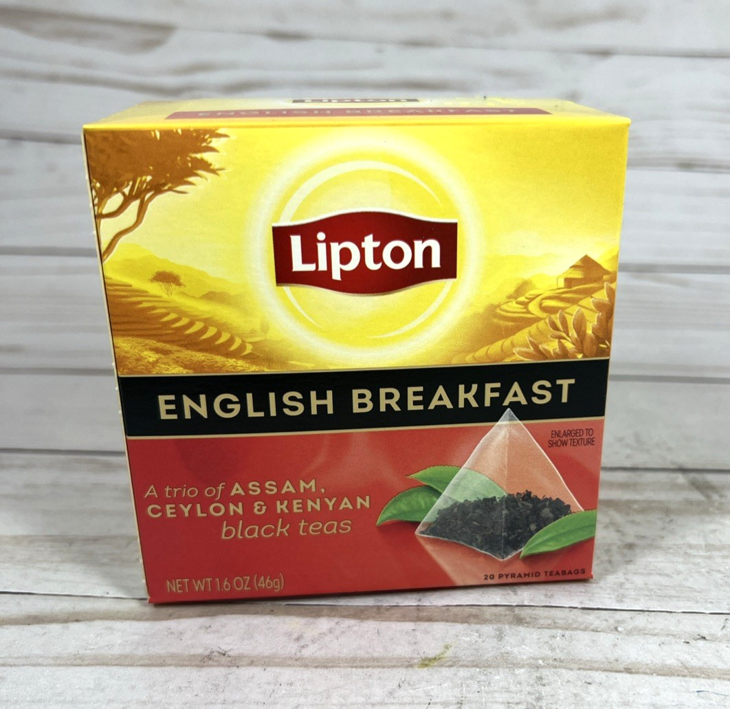 Lipton English Breakfast Black Tea 20 Pyramid Bags Assam Ceylon  (2Pack) 2/26