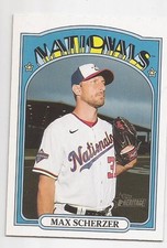 2021 Topps Heritage #181 MAX SCHERZER Washington Nationals Toronto Blue Jays