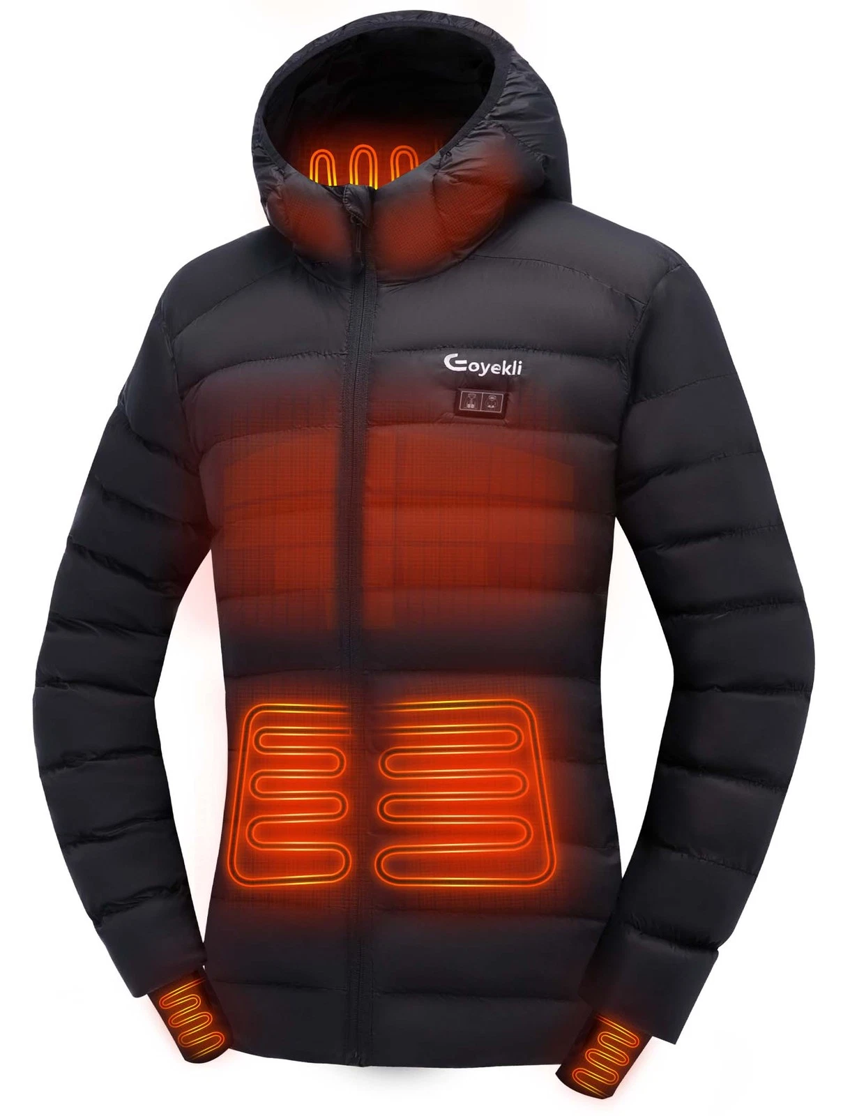 Heated Jacket for Women, Women's Jacket,12V 20000mAh Small, Black