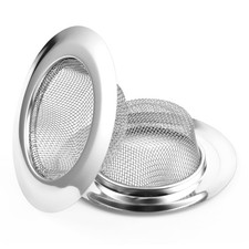 2 PCS Stainless Steel Sink Strainer 4.5" Diameter, Mesh Metal Drain Strainer,...