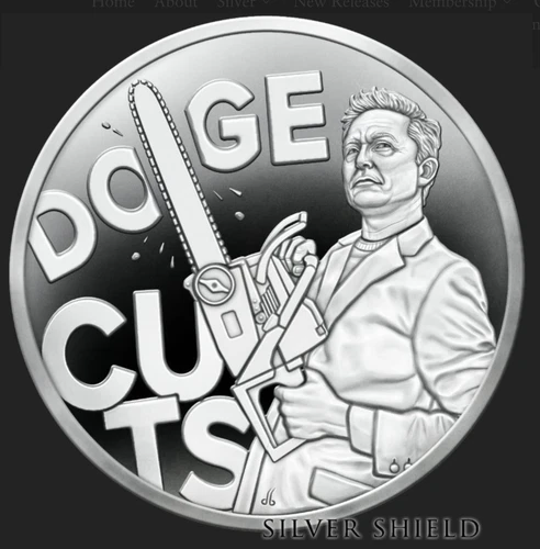 2025 DOGE CUTS  Silver Shield 1 oz Proof, ONLY 355 minted! # 189 RARE