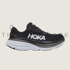 HOKA Bondi 8 Men's Running Shoes Black/White 1123202-BWHT New with Box