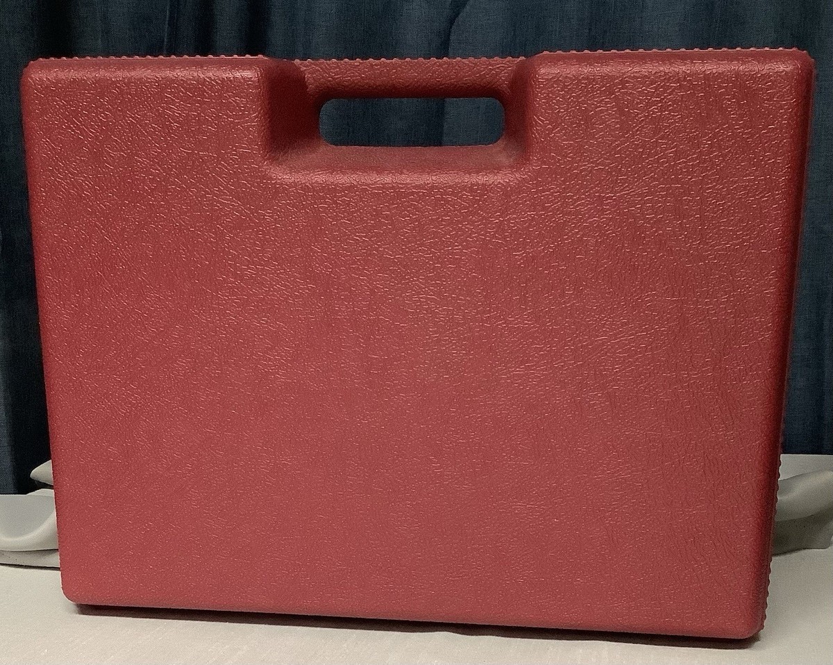 K'NEX Kinex Red Box Hard Carrying Carry Case 90's filled with Knex