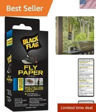 Effective Fly Paper for Indoor & Outdoor Use - Traps 4 Types of Insects