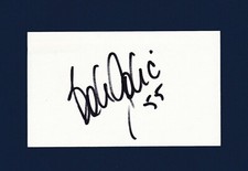 Bob Golic signed vintage football index card