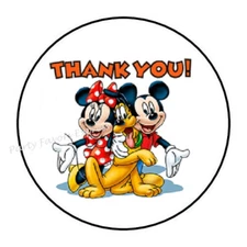 THANK YOU MOUSE ENVELOPE SEALS LABELS STICKERS PARTY FAVORS