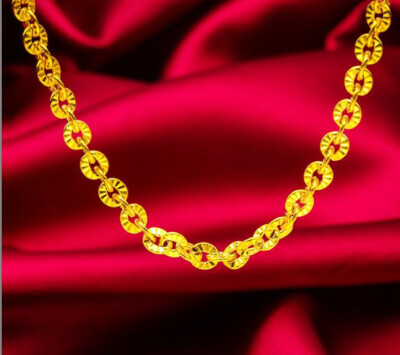 New 24K Thai Baht Yellow Gold GP Filled Necklace