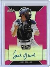 2018 Leaf Metal Draft JOSH BREAUX Pink Prismatic Auto RC /20 Yankees C