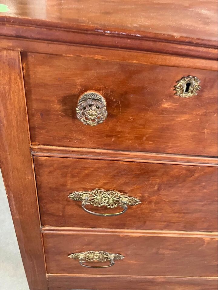 LOCAL ONLY, antique oak, four drawer, dresser with mirror, LOCAL ONLY