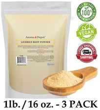 3lbs. Licorice Root Powder Raw Glycyrrhiza glabra  x3 Individual -1lb Mulethi