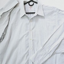 Brooks Brothers 346 Button Down Dress Shirt Sz 18-34 French Cuff Blue White...