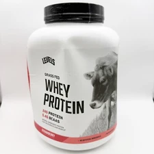 Levels Grass Fed Whey Protein Powder, Strawberry, 5 lb (2.27 kg) BB 7/26 Dented
