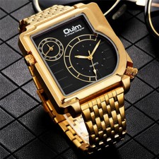 Oulm Uhr Herren Militär Sport Quarz Analog Armbanduhren Stahlarmband Band