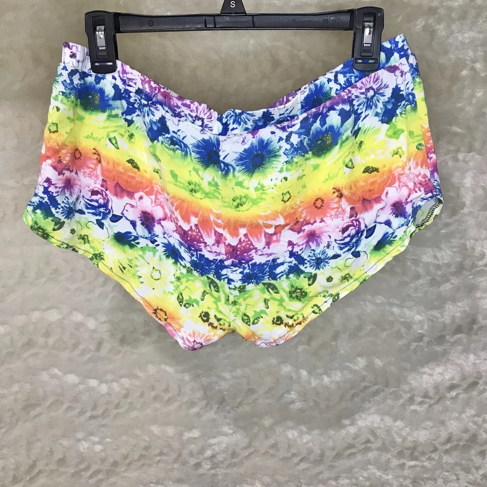 Pantalones Cortos Victoria’s Secret ROSA S Arco Iris Tie-Dye Ligeros Tiro Bajo Foto 4 de 4