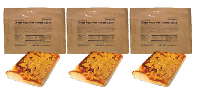 Bridgford MRE Cheese Pizza Entree (3 Slices) Ready to Eat Camping Food Prepper