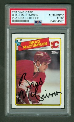 ブレストマン Brad McCrimmon 1988-89 Topps #178 Flames PSA Authentic Encased On