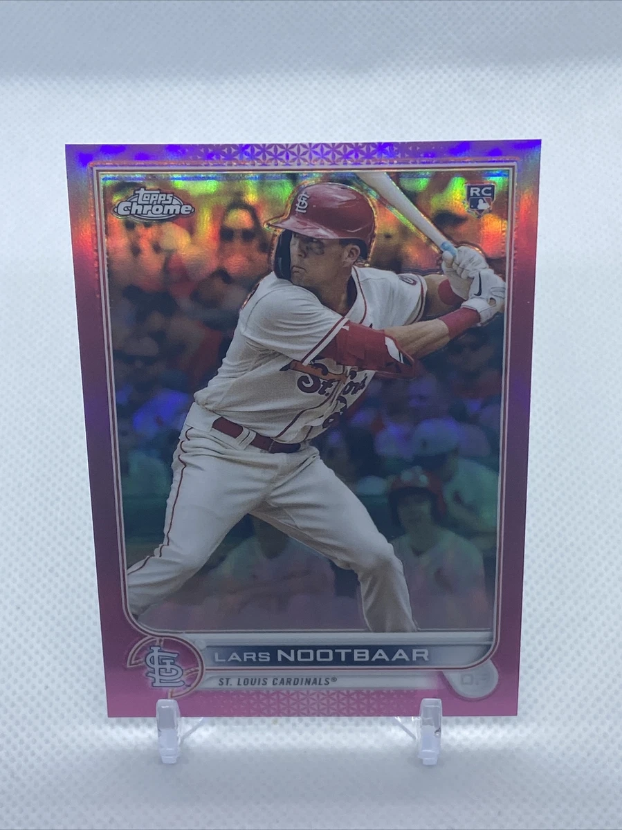 2022 Topps Chrome Lars Nootbaar Rookie RC Pink Refractor - St