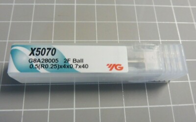 1 x YG-1 X5070 Schaftfräser G8A28005 2F; 0,5(R0,25)x4x0,7x40mm