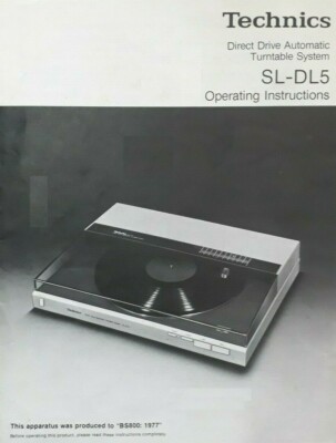 Technics Direktantrieb Plattenspielersystem SL-DL5 Bedienungsanleitung BENUTZERHANDBUCH