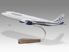 Airbus A330-200 Strategic Airlines Desk Wood Airplane Model Large Scale 1/144