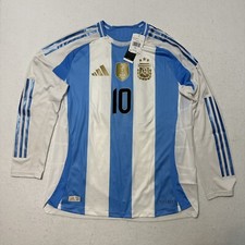 2024 Adidas Copa America 3 STAR Argentina Home MESSI Long Sleeve Jersey Size XL