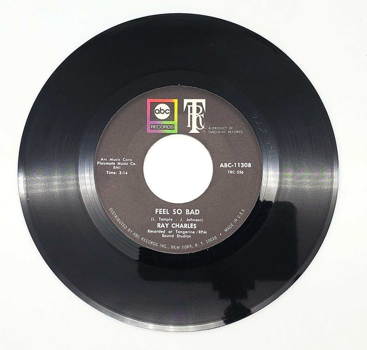 Ray Charles Feel So Bad Single 45 RPM Record ABC Records 1971 ABC