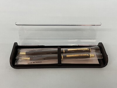 Vintage Pen & Pencil Set in Black & Gold Tone Made in Taiwan | eBay