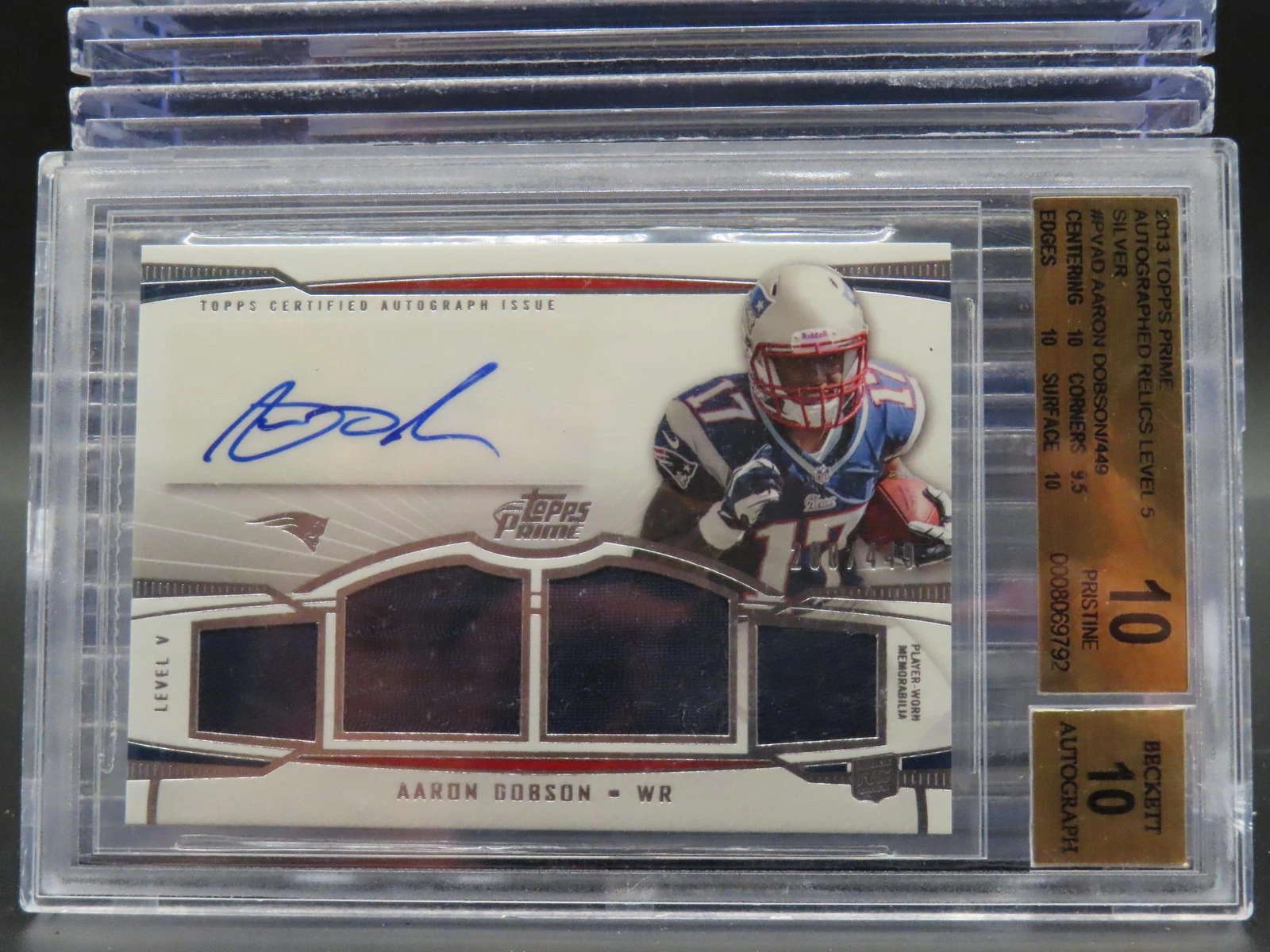 Aaron Dobson Topps Prime Autographed Relics Level 5 #PVAD Base