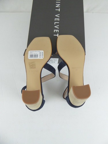 LADIES MINT VELVET IZZY NAVY BLOCK HEELS SANDALS UK3 EU36 RRP £129 - NEW & BOXED - Picture 8 of 10
