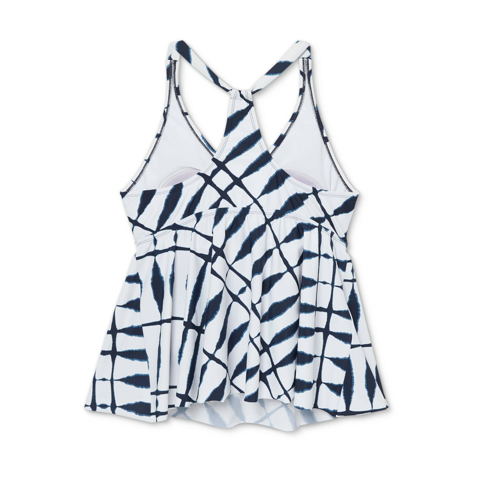 Women's Plus Size Flowy Racerback Tankini Top Kona Sol Shibori Print 14W NWOT eBay