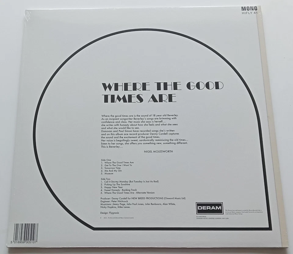 Beverley Martyn - Where The Good Times Are 2018 RSD Deram Reissue LP *Sealed* - Image 2 of 2
