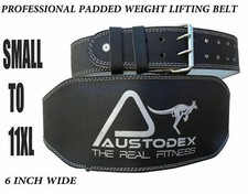 6"AUSTODEX Weight Lifting Belt Back Support Fitness Gym Training Bodybuilding