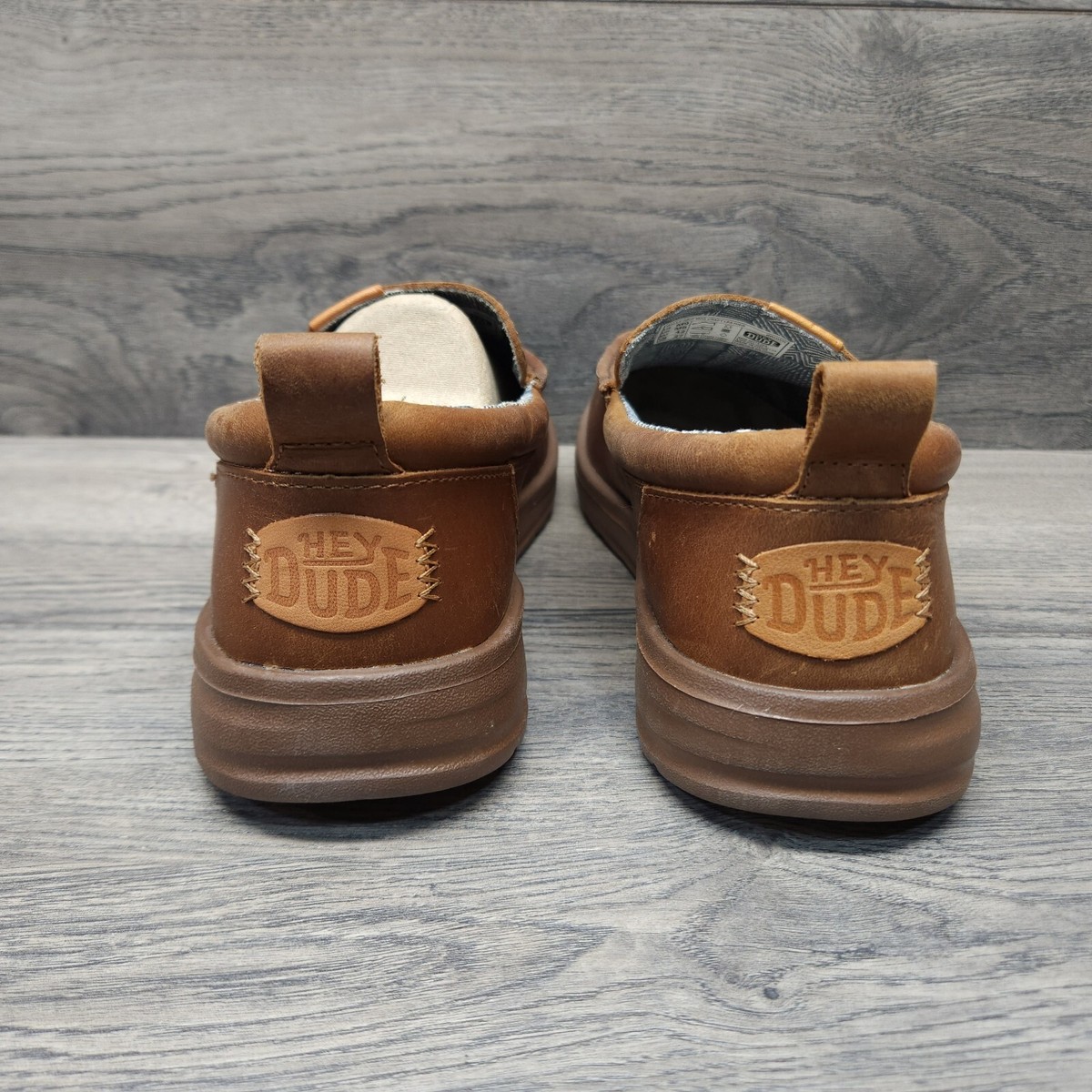 Hey Dude Wally Grip Moc Craft Leather Comfort Shoes Men