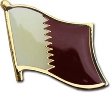 Wholesale Pack of 6 Qatar Country Flag Bike Hat Cap lapel Pin 