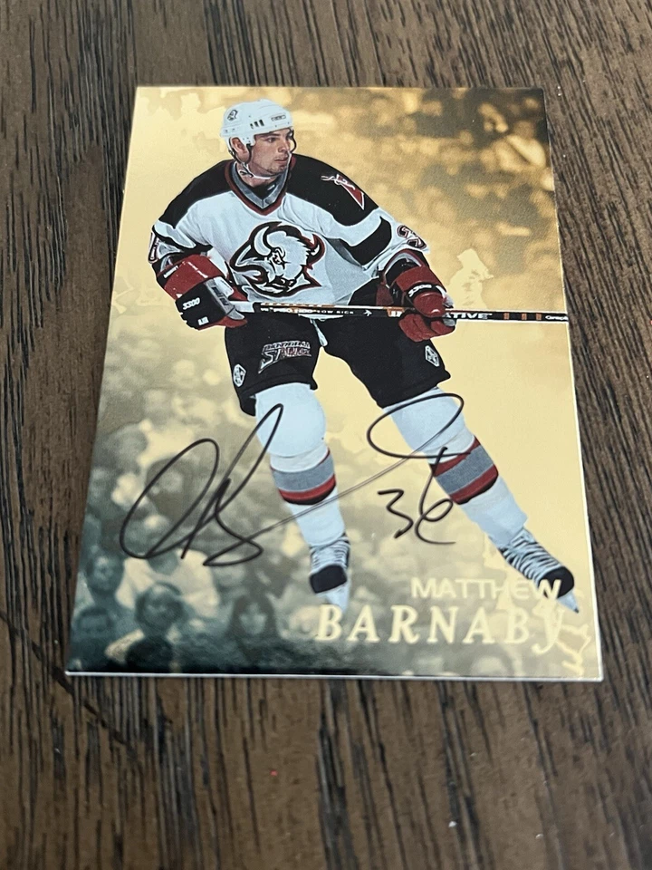 1998-99 In the Game Be A Player - Silver Autographs #14 Matthew Barnaby (AU) - Image 4 of 4